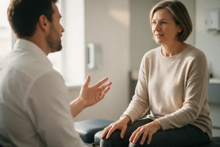 chiropractor in Boulder going through a care plan with a patient